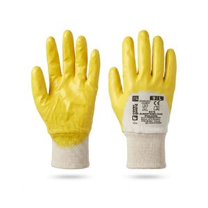 Coverguard 9319 teny&eacute;ren m&aacute;rtott s&aacute;rga nitril munkav&eacute;delmi kesztyű 9-es