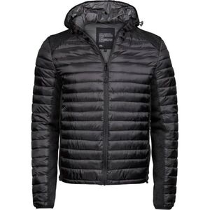 TEE JAYS TJ9610 CROSSOVER / F&eacute;rfi kapucnis outdoor kab&aacute;t - fekete/fekete melanzs XL