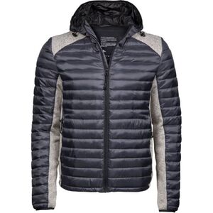 TEE JAYS TJ9610 CROSSOVER / F&eacute;rfi kapucnis outdoor kab&aacute;t - asztrosz&uuml;rke/sz&uuml;rke melanzs XXL