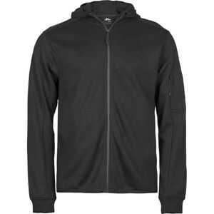 TEE JAYS TJ5706 ATHLETIC / F&eacute;rfi cipz&aacute;ras kapucnis pul&oacute;ver - fekete XS