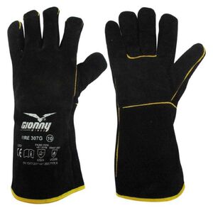 PAYPER FIRE 307G BLACK S00290-0160 / Hegesztő bőrkesztyű - fekete 10