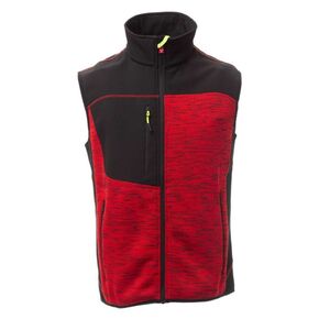 PAYPER TOUR S00361-0103 / Technikai k&ouml;t&ouml;tt mell&eacute;ny softshell bet&eacute;tekkel - piros/fekete-s&aacute;rga fluo XXXL