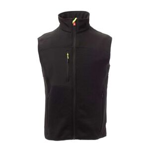 PAYPER TOUR S00361-0103 / Technikai k&ouml;t&ouml;tt mell&eacute;ny softshell bet&eacute;tekkel - fekete/fekete-flu&oacute; s&aacute;rga 4XL