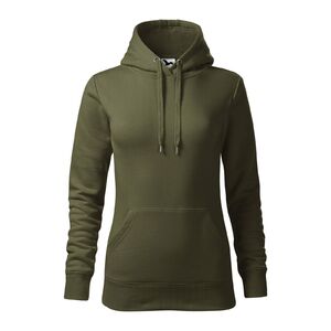 MALFINI CAPE 414 / Női kapucnis kengurudzseki - katonai XS m&eacute;ret