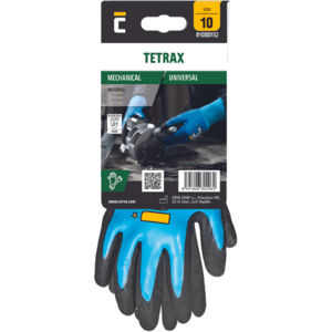 TETRAX kesztyű latex akaszt&oacute;f&uuml;llel