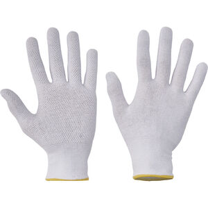 BUSTARD EVO VAM pamutkesztyű+PVC p&ouml;tty&ouml;k (feh&eacute;r)