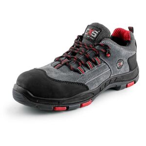 CXS ROCK SLATE S1P / Bőr f&eacute;lcipő S1P - fekete/piros 37