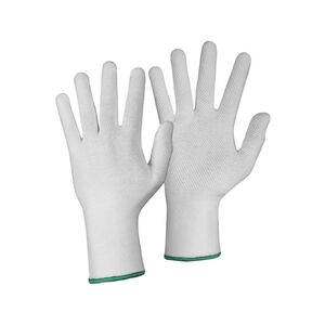 CXS TEWI / Textil kesztyűk PVC c&eacute;lt&aacute;bl&aacute;kkal - feh&eacute;r 6