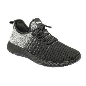 BENNON NEXO BLACK/SZ&Uuml;RKE LOW / Ultrak&ouml;nnyű, l&eacute;legző, alacsony sz&aacute;r&uacute; cipő - fekete/sz&uuml;rke 35