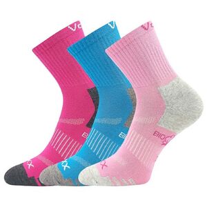 VoXX BOAZIK / Gyerek sportzokni biopamutb&oacute;l - magenta/t&uuml;rkiz/r&oacute;zsasz&iacute;n 30-34